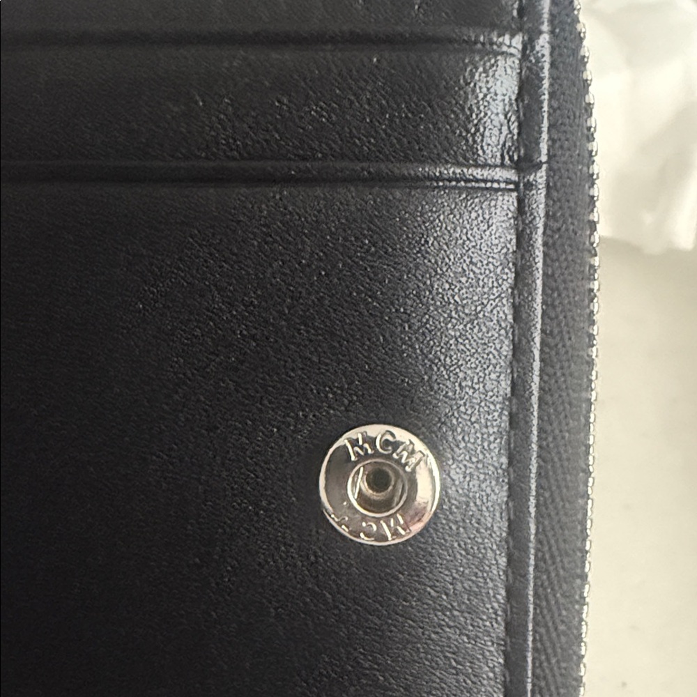 MCM Studded Metallic Leather Wallet-Good Condition - Picture 9 of 11